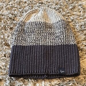 Gray and Black Knit Beanie